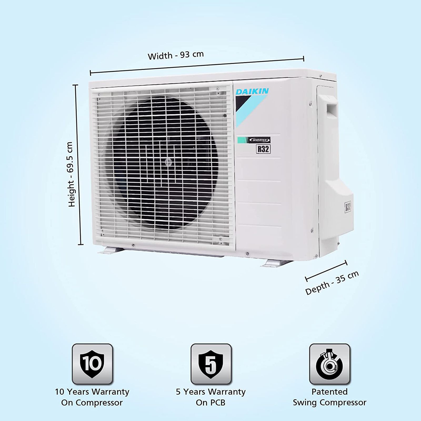 Buy Daikin Standard 1.8 Ton 5 Star Inverter Split AC (Copper